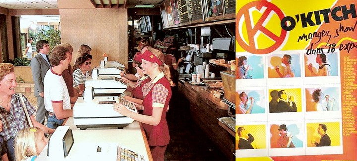 restaurant O'kitch hamburgers Paris années 80 fast-food